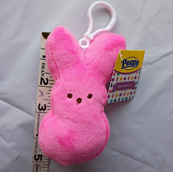 Rae Dunn 1 White Hippity or Hoppity Mug With 1 Peeps Plush Charm NWT - Picture 4 of 5